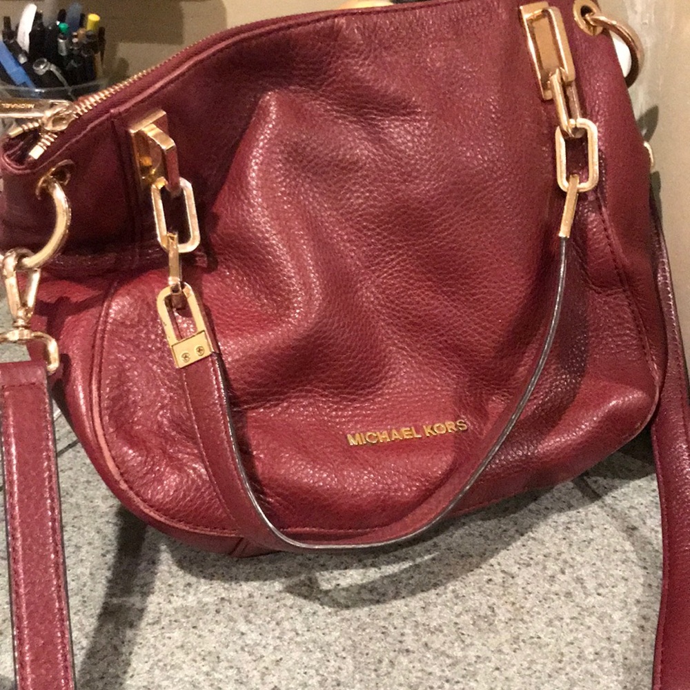 Michael Kors Burgandy Leather Purse